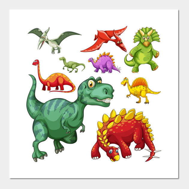 Assorted Illustrated Dinosaurs
